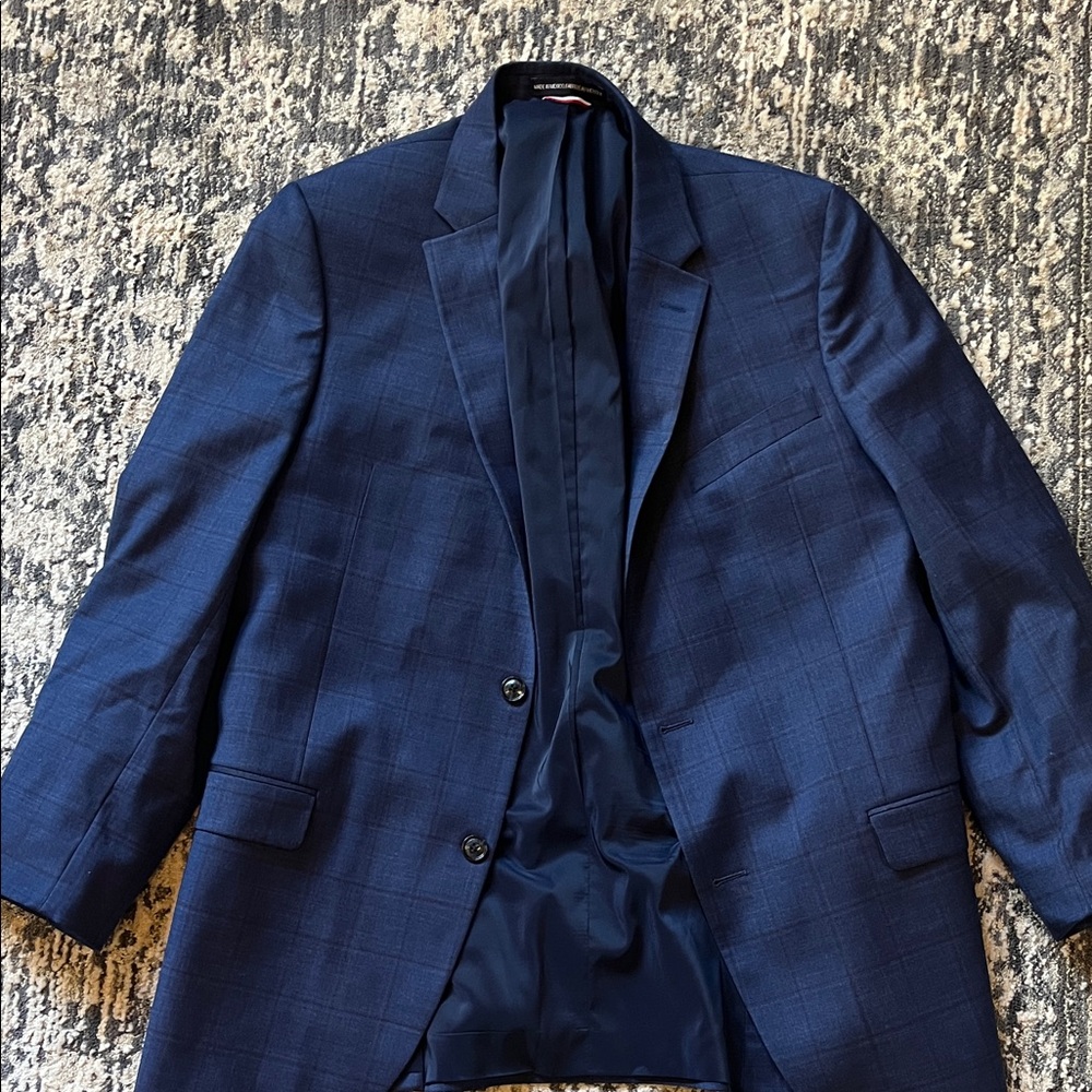 Tommy Hilfiger Dark Blue Checkered Blazer